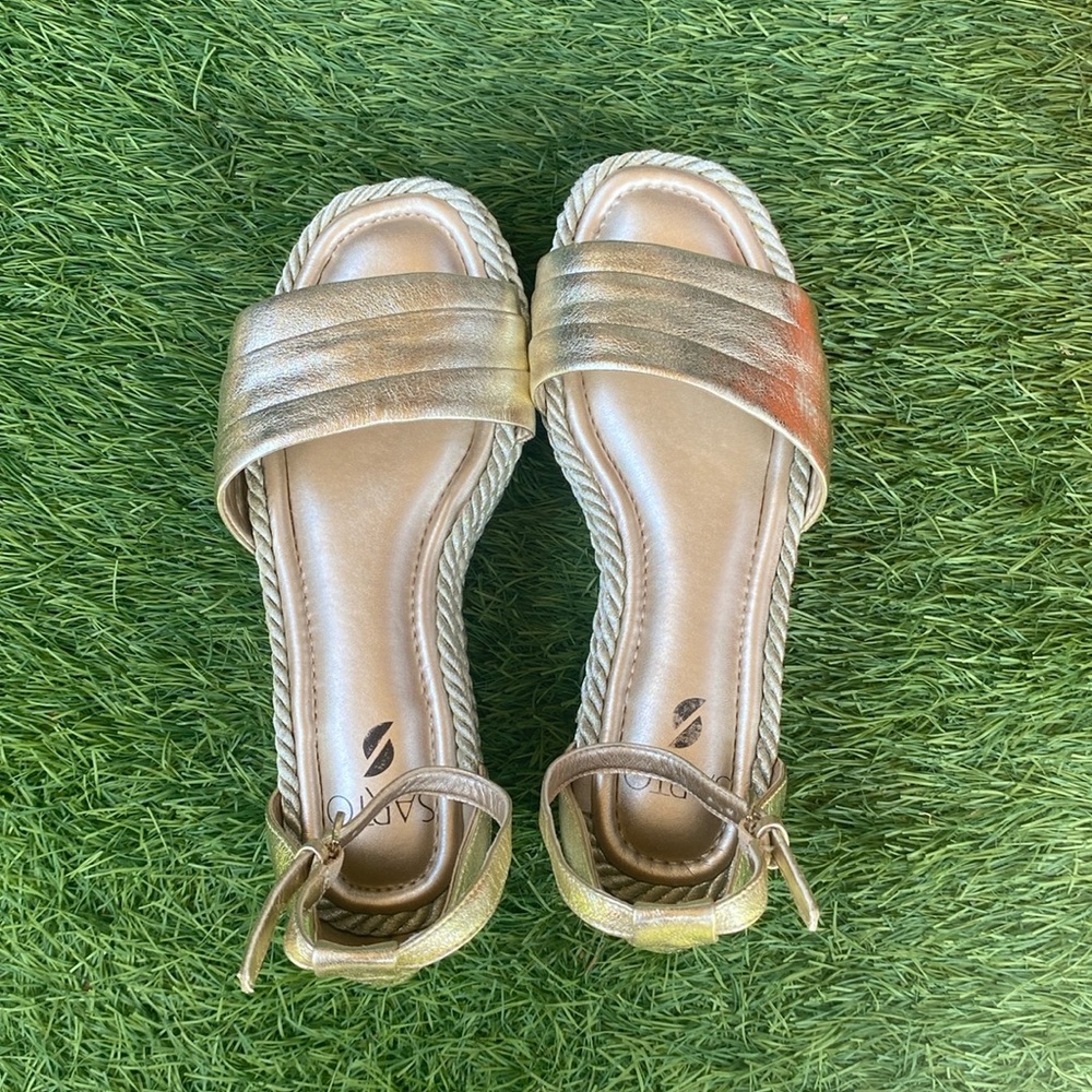 Women’s Gold Franco Sarto Platform Espadrilles